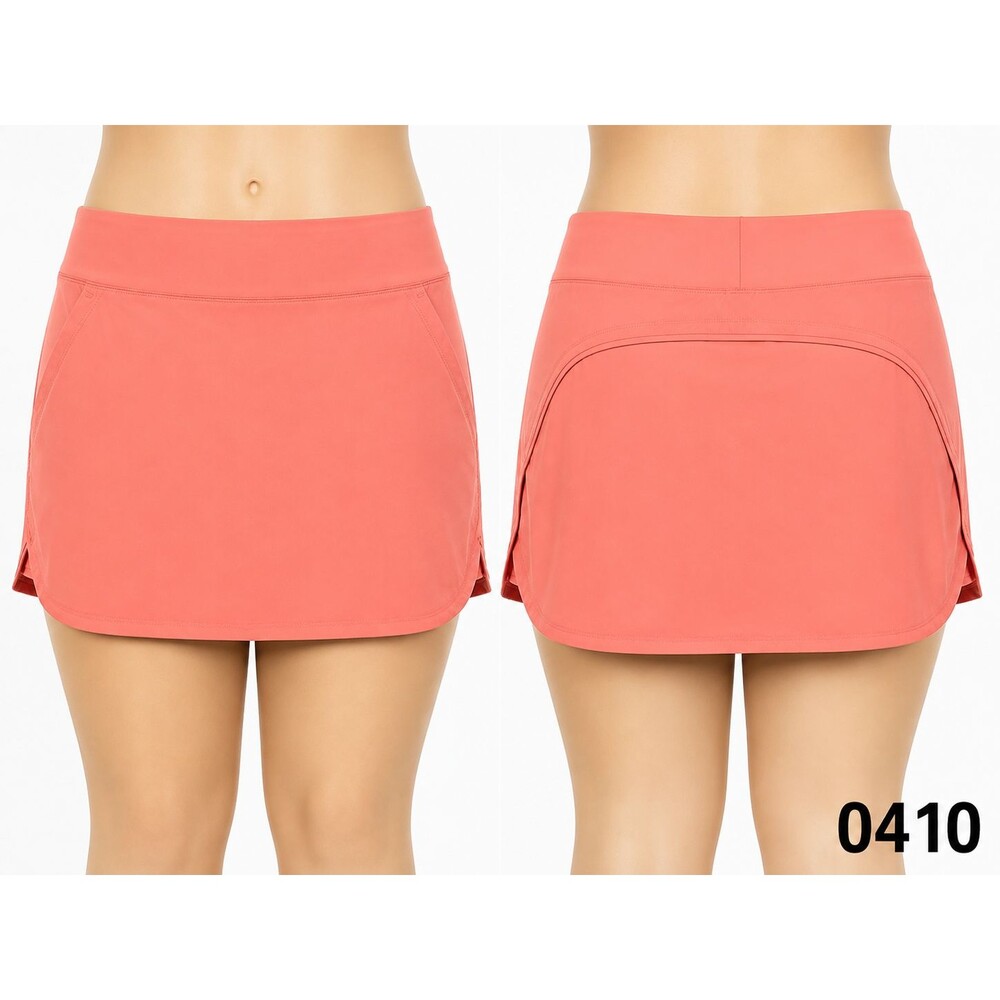 Lands' End Women's Active Performance Pull-On Skort Coral – Sz 14P- 0410nv